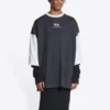 3/4 Sleeve Logo T-Shirt “Washed Black Heather Grey” 699190TMVC81208