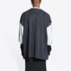 3/4 Sleeve Logo T-Shirt “Washed Black Heather Grey” 699190TMVC81208