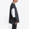 3/4 Sleeve Logo T-Shirt “Washed Black Heather Grey” 699190TMVC81208