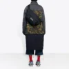 3 Layered Patchwork Knee Length Car Coat “Green Blue” 659092TKL142840