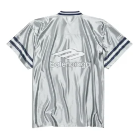 3B Football V-neck Shiny Jersey Oversized “Grey White” 857113TTVQ71461