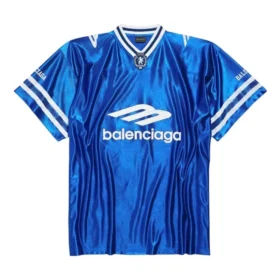 3B Football V-neck Shiny Jersey Oversized “Royal Blue White” 857113TTVQ74701