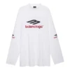 3B Sports Icon Long Sleeve T-Shirt Oversized “White Black Red” 720250TPVD79065