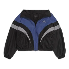 3B Sports Icon Off Shoulder Tracksuit Jacket “Black Blue” 790756TMO101000