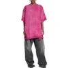 3B Sports Icon Repaired Oversized T-Shirt “Dark Fucshia” 704056TMVA50556