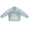 3B Sports Vintage Denim Jacket Large Fit “Light Blue” 704299TJW798469
