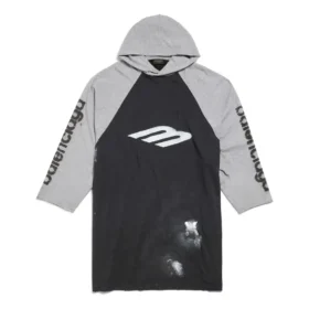3B Stencil Hooded Raglan T-Shirt Oversized “Black” 790403TQVT51083