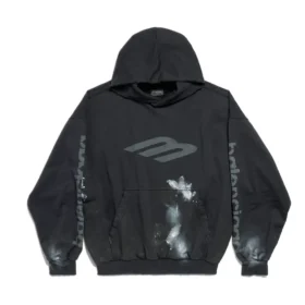 3B Stencil Hoodie Medium Fit “Black” 767877TQVT71083