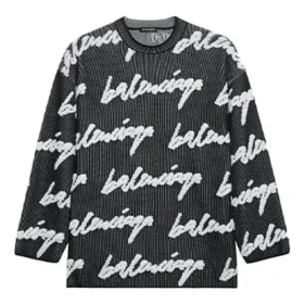 3D Scribble Crewneck Cotton Knit “Black” 625985T31801070 3D Scribble Crewneck Cotton Knit “Black” 625985T31801070