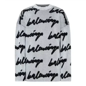 3D Scribble Crewneck Cotton Knit “White” 625985T31809040 3D Scribble Crewneck Cotton Knit “White” 625985T31809040