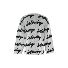 3D Scribble Crewneck Cotton Knit “White” 625985T31809040 3D Scribble Crewneck Cotton Knit “White” 625985T31809040