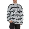 3D Scribble Crewneck Cotton Knit “White” 625985T31809040