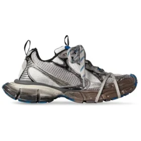 3XL Sneakers “Worn Out Grey White and Blue Mesh and Polyurethane” 734734W3XL71214