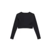 Activewear Long Sleeve Sports Bra “Black” 7932814E2B91081