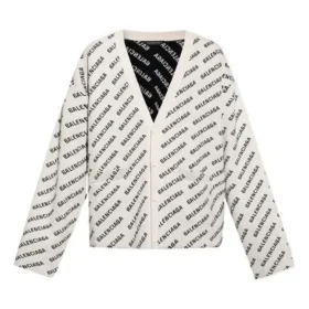 All Over Logo Cardigan “Chalky White Black” 736248T32339054 All Over Logo Cardigan “Chalky White Black” 736248T32339054