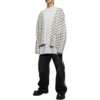 All Over Logo Cardigan “Chalky White Black” 736248T32339054