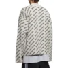 All Over Logo Cardigan “Chalky White Black” 736248T32339054