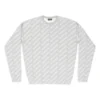 All Over Logo Crewneck Sweater “Light Grey White” 702952T32331461