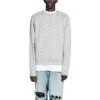 All Over Logo Crewneck Sweater “Light Grey White” 702952T32331461