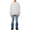 All Over Logo Crewneck Sweater “White Black” 702952T32339054