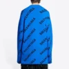 All Over Logo Crewneck Wool Knit Sweater “Blue” 657400T15673964
