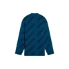 All Over Logo Crewneck Wool Knit Sweater “Petrol Blue” 657400T15672470