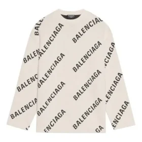 All Over Logo Crewneck Wool Knit Sweater “White” 657401T32009054 All Over Logo Crewneck Wool Knit Sweater “White” 657401T32009054