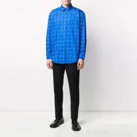 All Over Logo Shirt “Blue White” 534333TBL967560