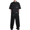 All Over Logo Short Sleeve Shirt “Black White” 681702TOL651070