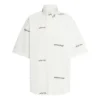All Over Logo Short Sleeve Shirt “White Black” 681702TOL659040