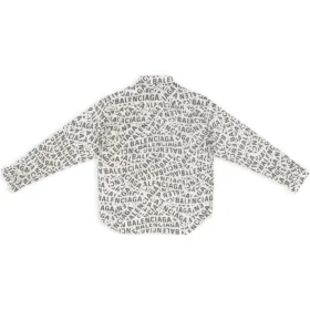 All Over Logo Strips Large Fit Shirt “Grey” 662983TML201240