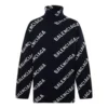 All Over Logo Turtleneck Sweater “Black White” 621018T15674177
