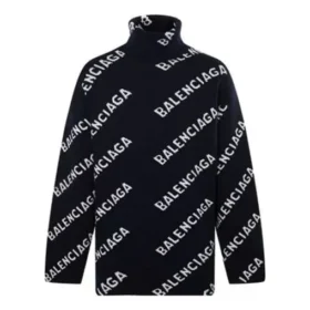 All Over Logo Turtleneck Sweater “Black White” 621018T15674177 All Over Logo Turtleneck Sweater “Black White” 621018T15674177