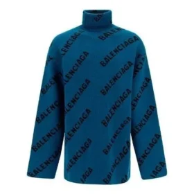 All Over Logo Turtleneck Sweater “Petrol Blue” 657402T15672470 All Over Logo Turtleneck Sweater “Petrol Blue” 657402T15672470
