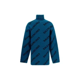 All Over Logo Turtleneck Sweater “Petrol Blue” 657402T15672470 All Over Logo Turtleneck Sweater “Petrol Blue” 657402T15672470