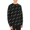All Over Script Logo Knit Sweater “Black” 646493T41121070