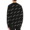 All Over Script Logo Knit Sweater “Black” 646493T41121070