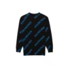 Allover Logo Crewneck Sweater “Black Blue” 625970T31781165