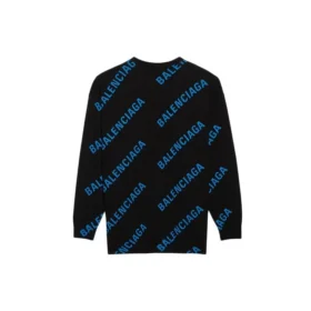 Allover Logo Crewneck Sweater “Black Blue” 625970T31781165 Allover Logo Crewneck Sweater “Black Blue” 625970T31781165