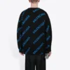 Allover Logo Crewneck Sweater “Black Blue” 625970T31781165