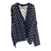 Allover Logo Knit Cardigan “Blue White” 736248T32338502