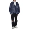 Allover Logo Knit Cardigan “Blue White” 736248T32338502