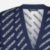 Allover Logo Knit Cardigan “Blue White” 736248T32338502