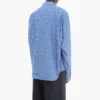 Allover Logo Pinstripe Long Sleeve Shirt “Blue” 662983TGLB95531