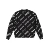 Allover Logo Print Crewneck Sweatshirt “Black White” 724858T16651070