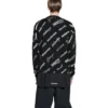 Allover Logo Print Crewneck Sweatshirt “Black White” 724858T16651070