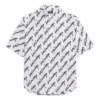 Allover Scribble Short Sleeve Shirt “White Black” 681702TLLJ49040