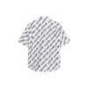 Allover Scribble Short Sleeve Shirt “White Black” 681702TLLJ49040