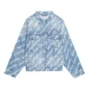 Allover Script Logo Denim Jacket “Light Blue White” 681690TJW904200
