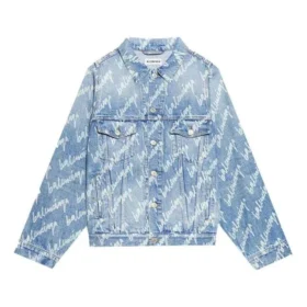 Allover Script Logo Denim Jacket “Light Blue White” 681690TJW904200 Allover Script Logo Denim Jacket “Light Blue White” 681690TJW904200